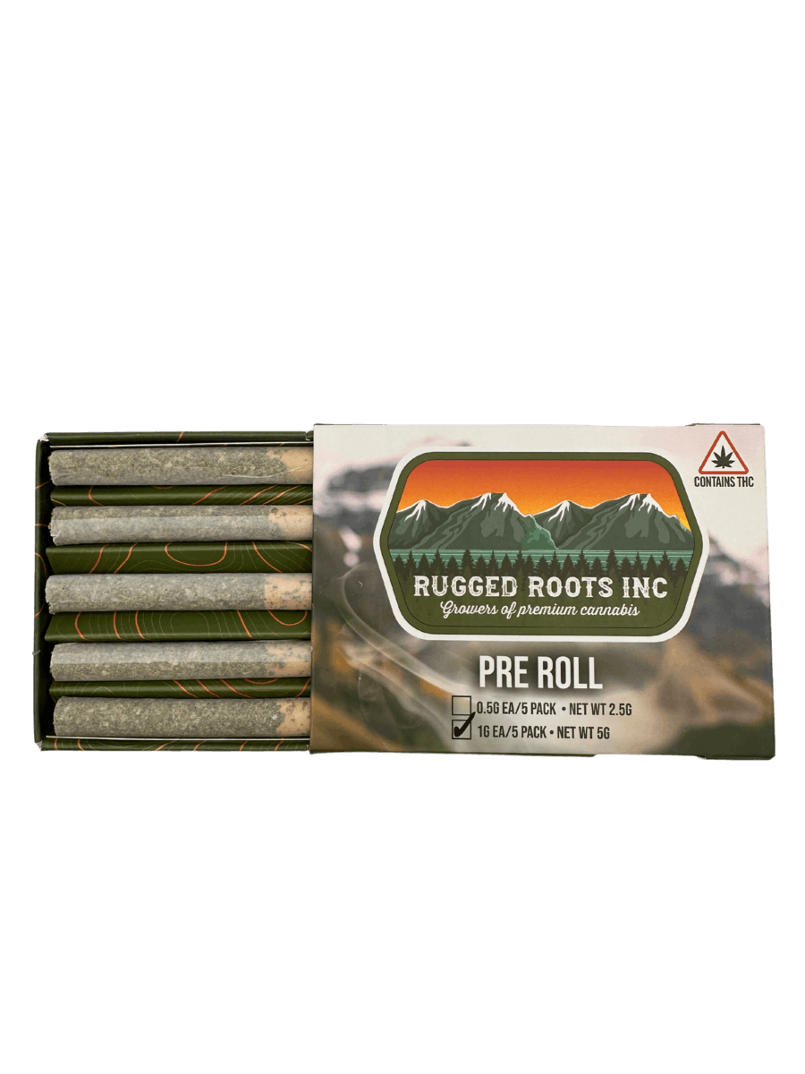 Rugged Roots - Khalifa Kush 1g Pre Roll 5 Pack 5g