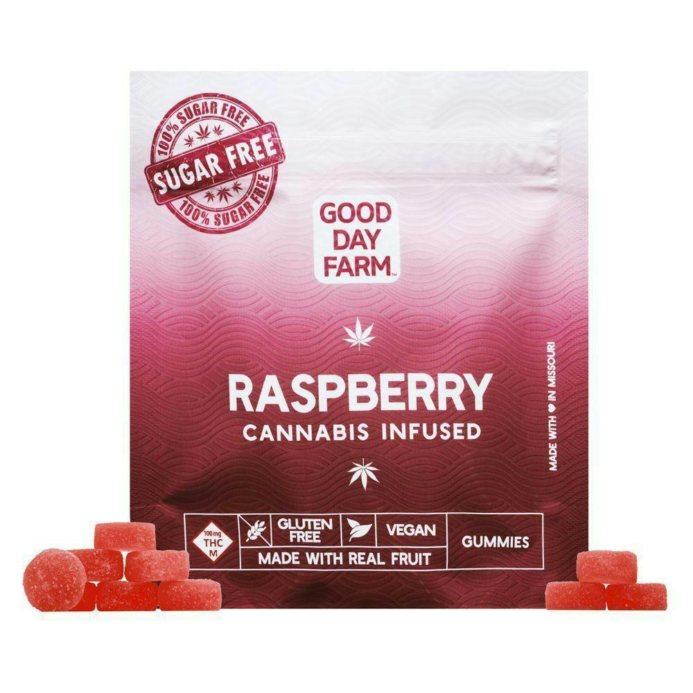 GDF: Sugar Free Gummies | Raspberry | 100mg | 10pk 1 GDF: Sugar Free Gummies | Raspberry | 100mg | 10pk