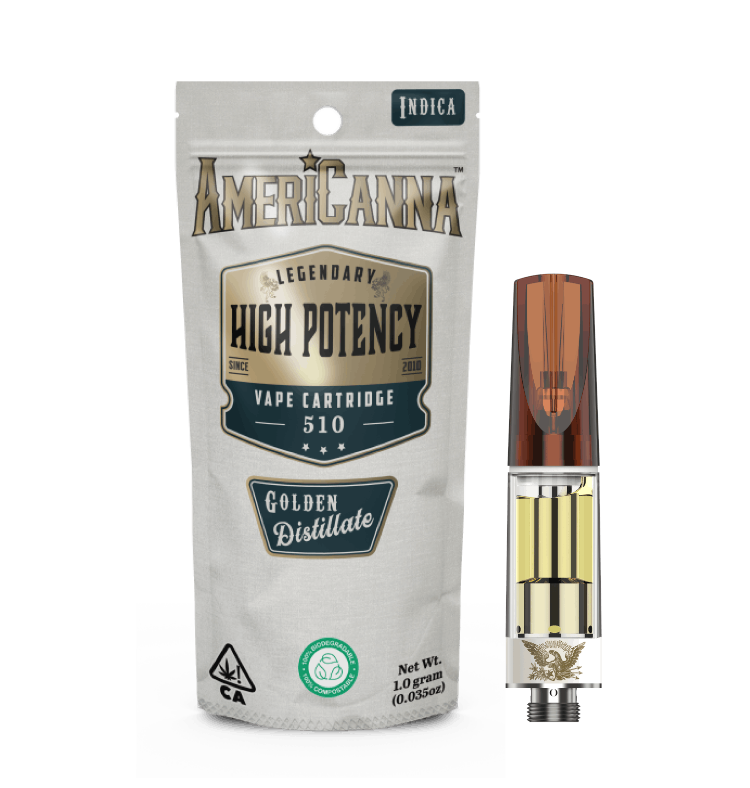 Blue Cheese 1g High Potency Distillate Vape Cart