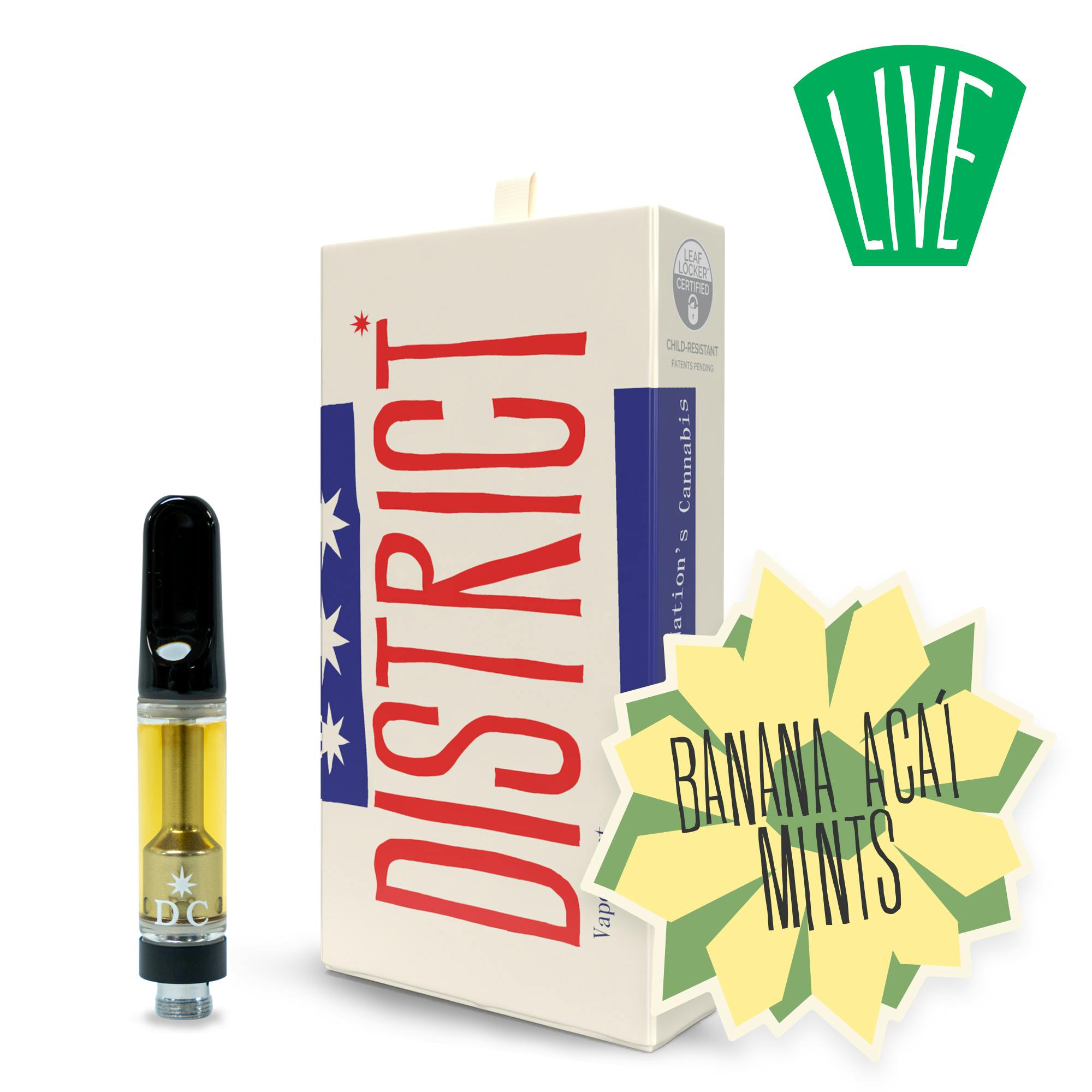 Banana Acai Mints Live Resin Cartridge 0.5g