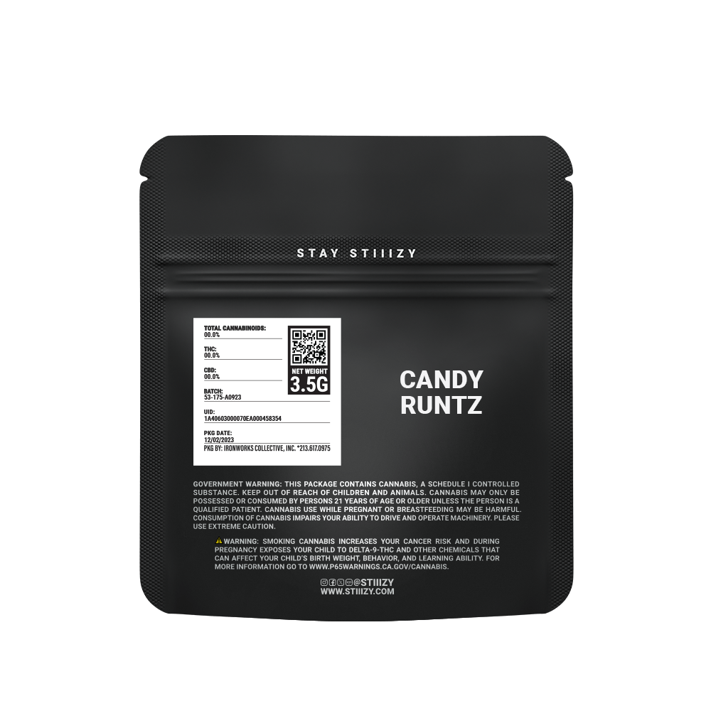 - CANDY RUNTZ - 3.5G Black Label Mylar 1 - CANDY RUNTZ - 3.5G Black Label Mylar