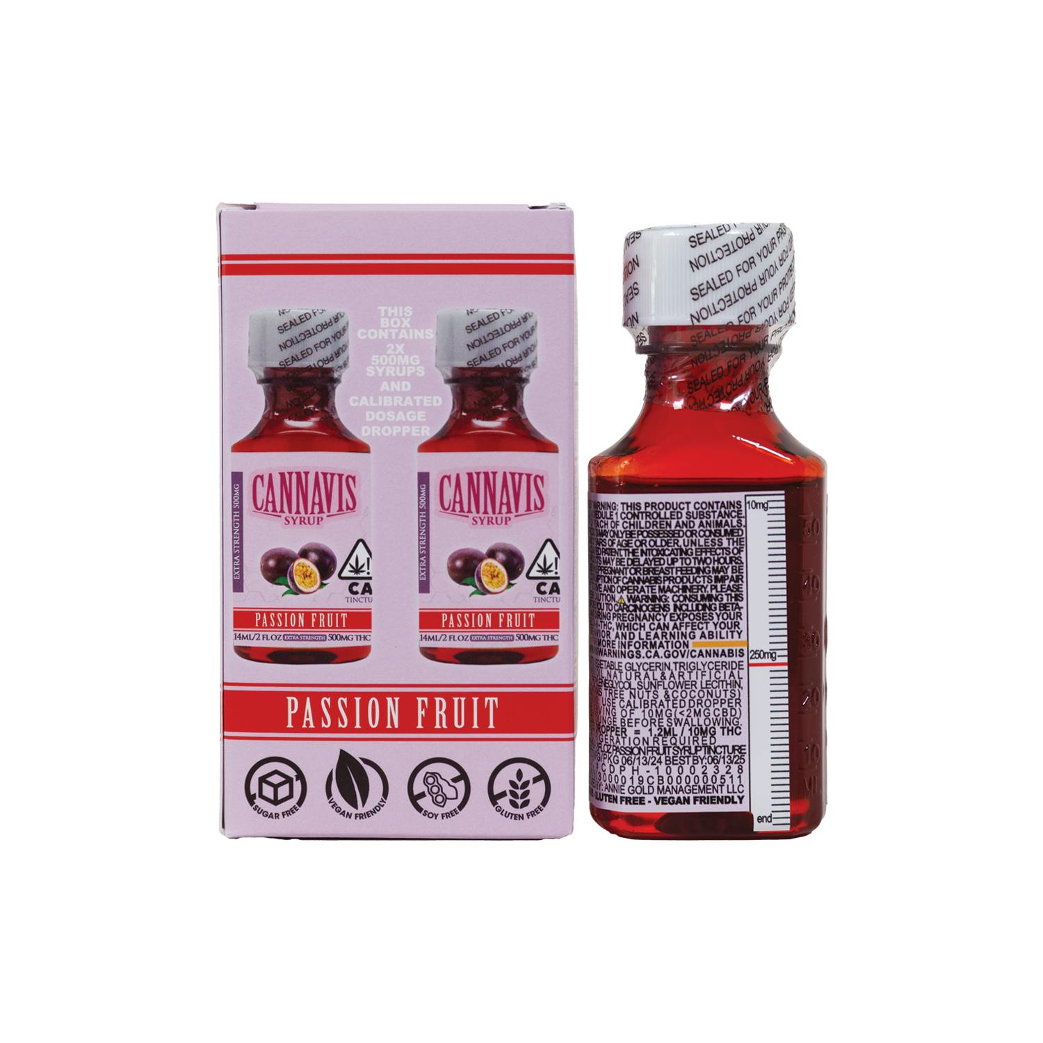 1,000MG Passion Fruit Syrup Tincture Box (2pk)