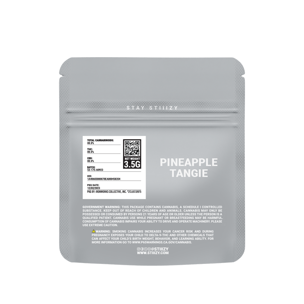 - PINEAPPLE TANGIE - 3.5G Grey Label Mylar 1 - PINEAPPLE TANGIE - 3.5G Grey Label Mylar