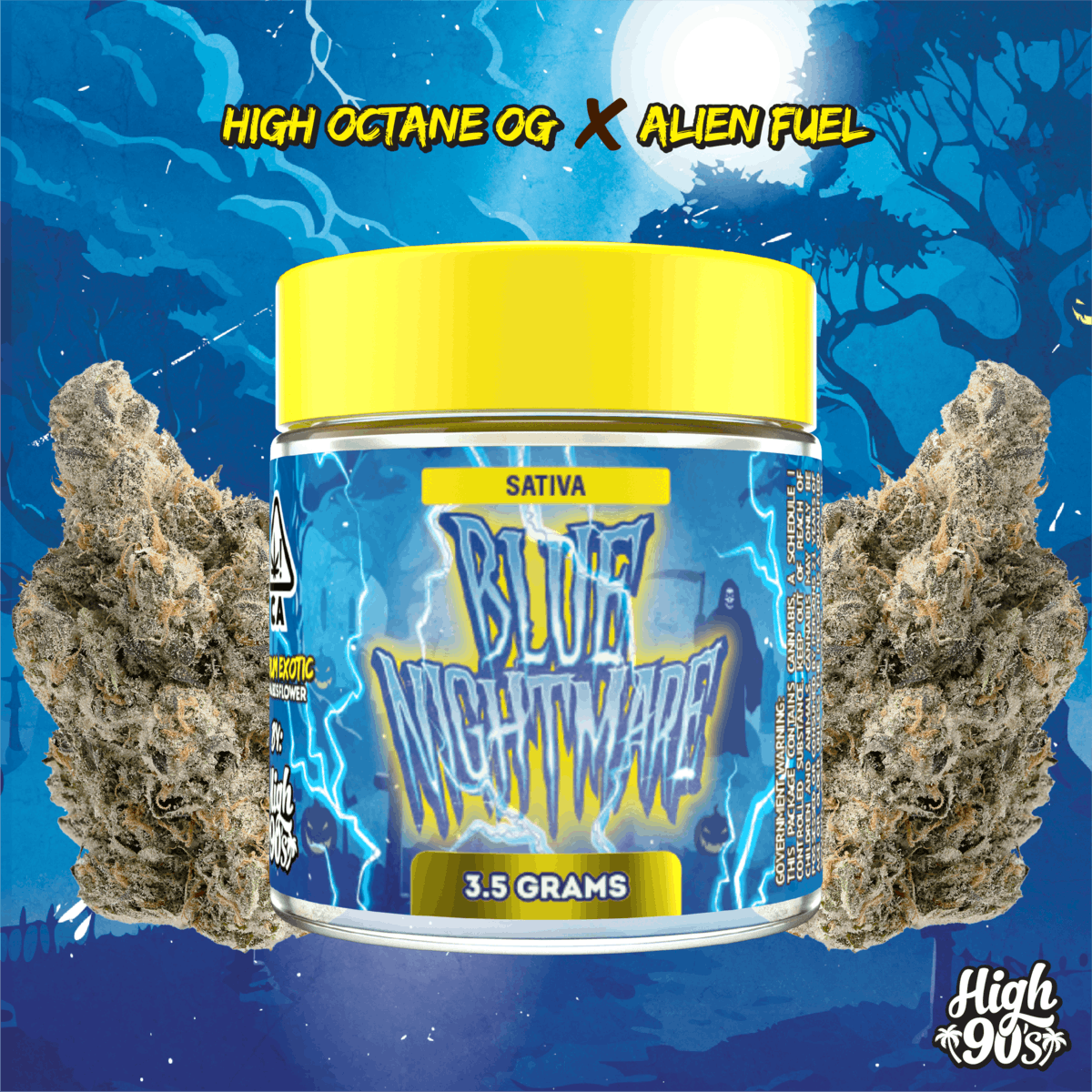 High 90s : Blue Nightmare 3.5g Flower