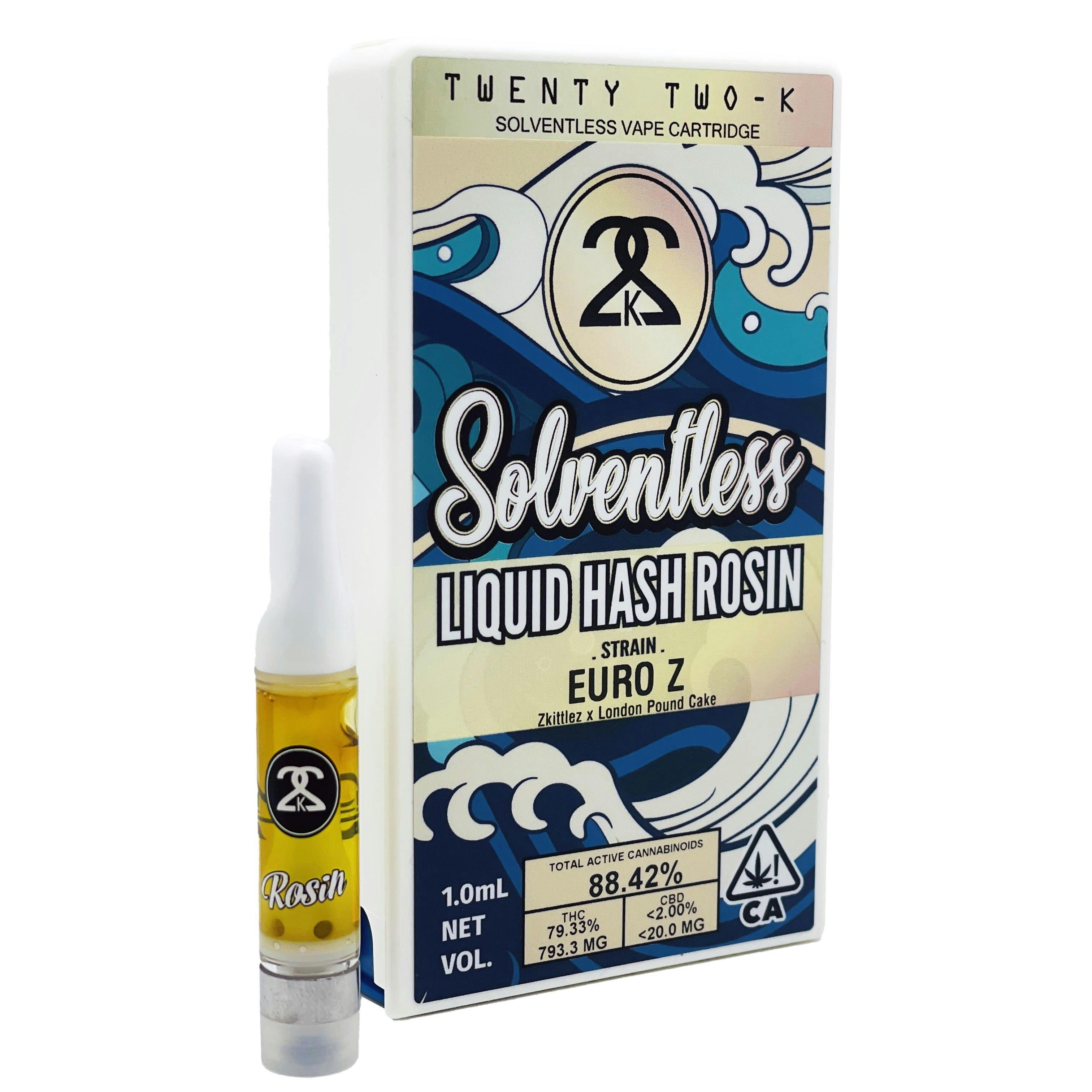 22K - Euro Z - Liquid Hash Rosin - 1.0ml Cartridge 2 22K - Euro Z - Liquid Hash Rosin - 1.0ml Cartridge