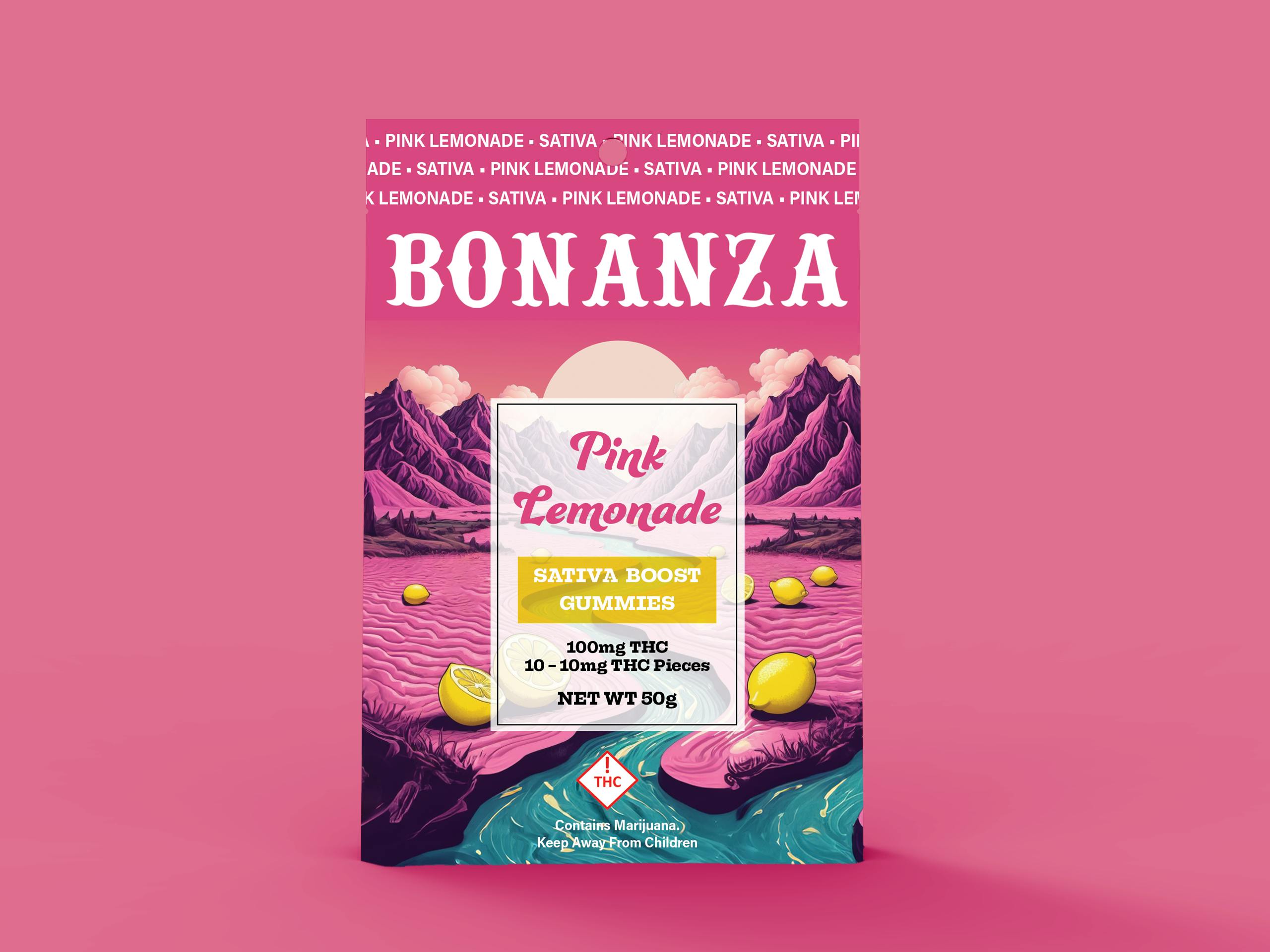 Boosted Gummies Pink Lemonade Sativa 1 Boosted Gummies Pink Lemonade Sativa