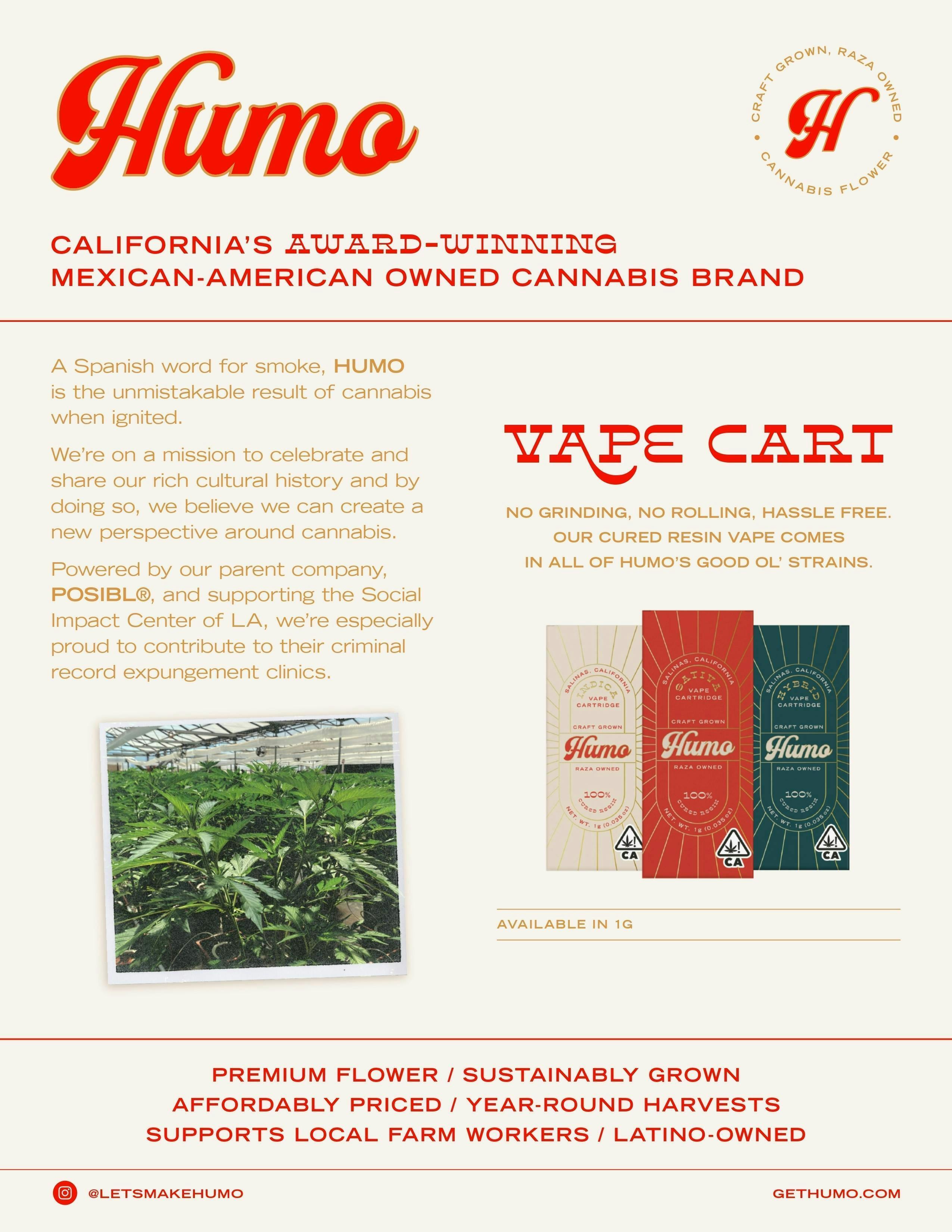 HUMO CORP | Adios GMO | Vape | 1g | CR