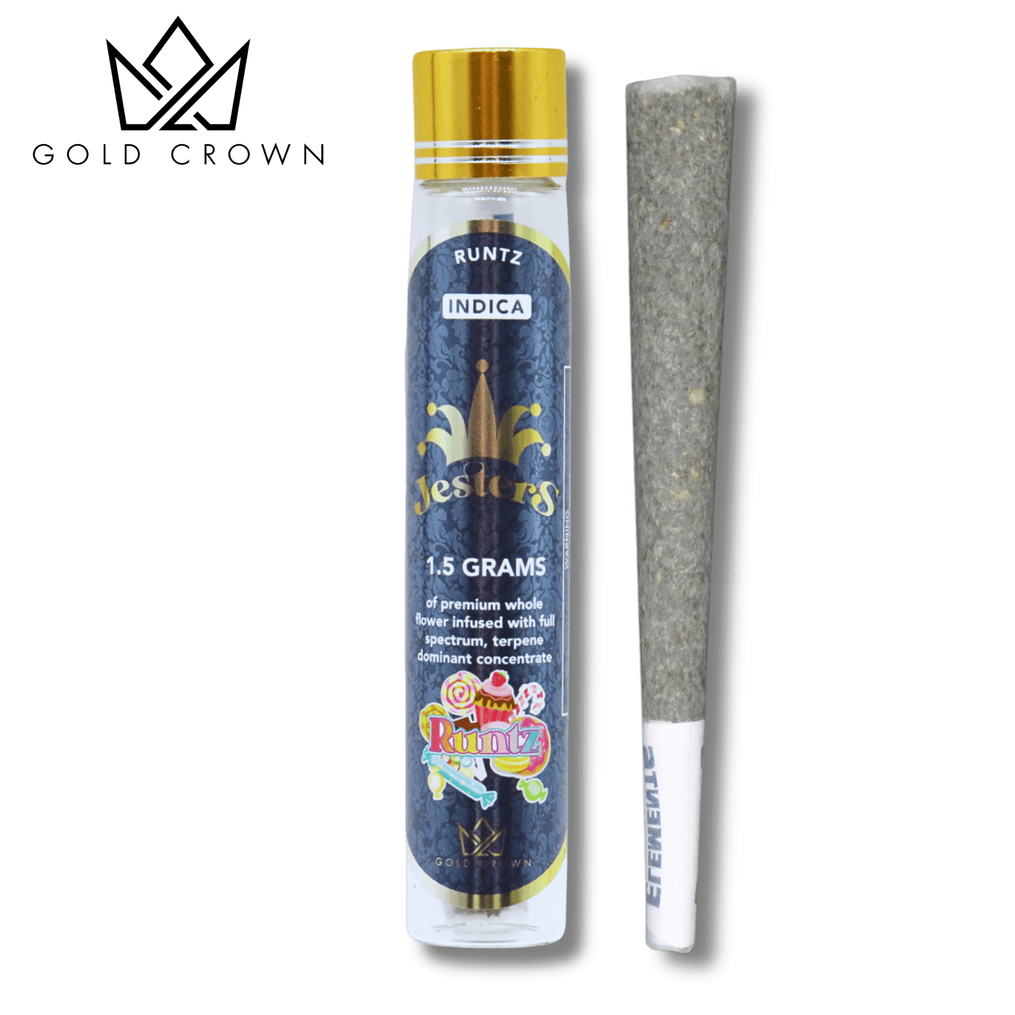 Gold Crown | Jesters | Infused Pre Roll 1.5g | Runtz