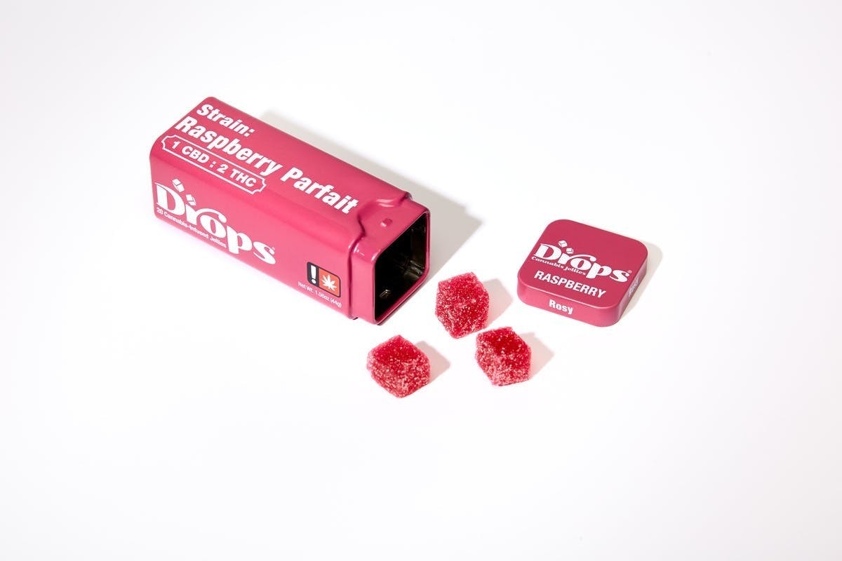 Drops – Raspberry 20 Piece (1:2 CBD:THC)