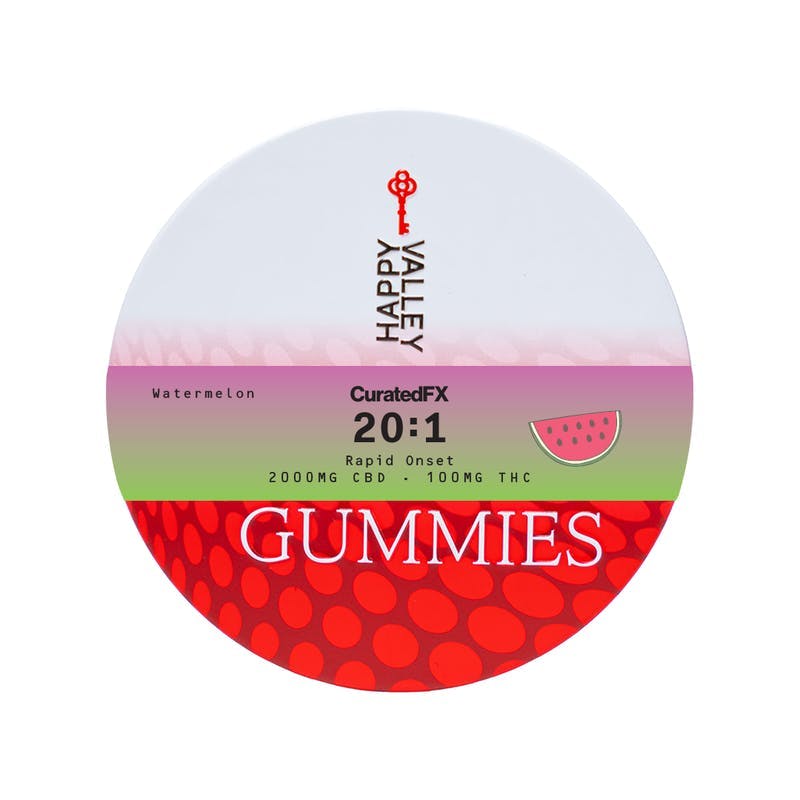20:1 CBD:THC (Watermelon) | Curated FX Gummies 100mg