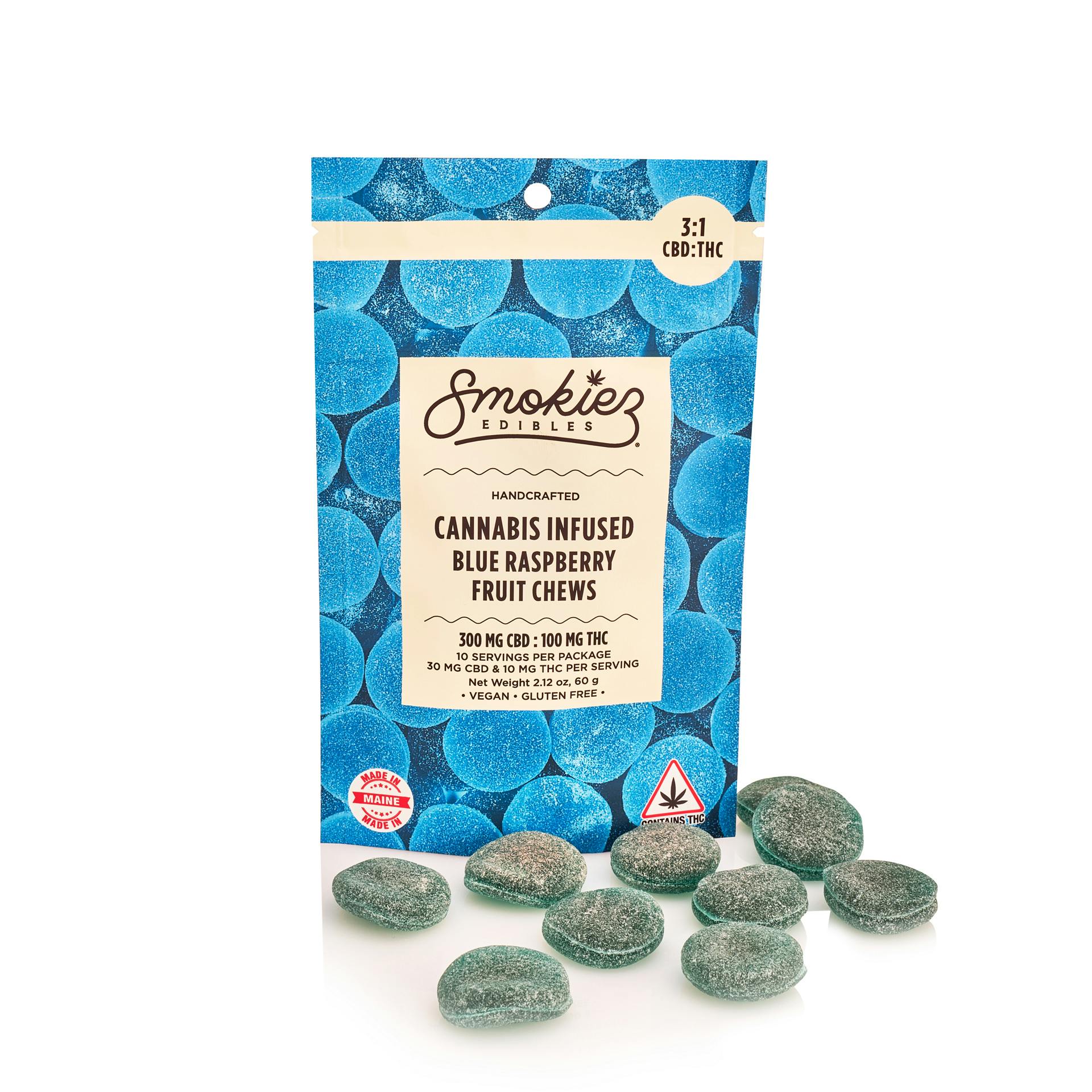 3:1 Blue Raspberry - 300mg CBD/100mg THC - ME