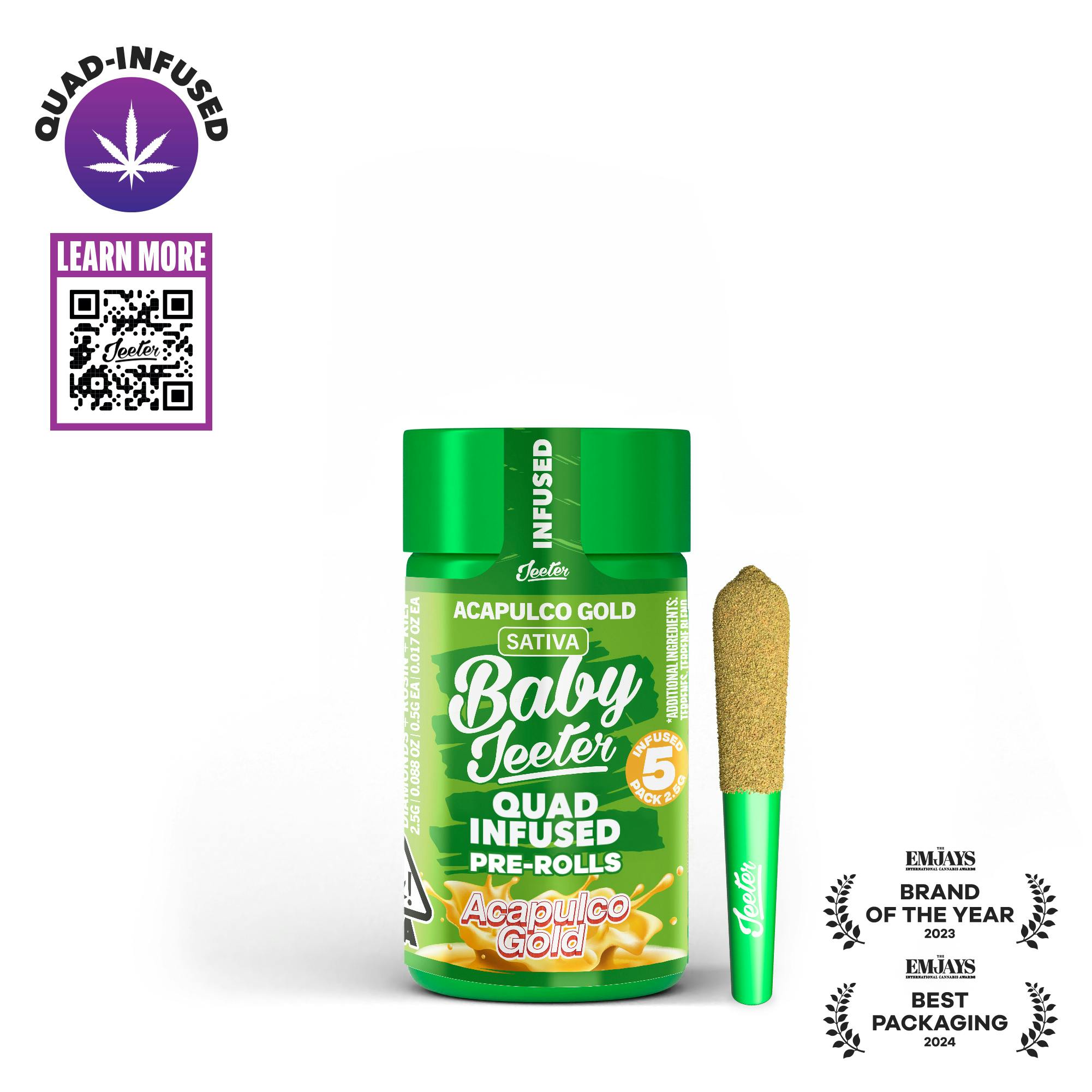 Baby Jeeter | Quad-Infused - Acapulco Gold 1 Baby Jeeter | Quad-Infused - Acapulco Gold