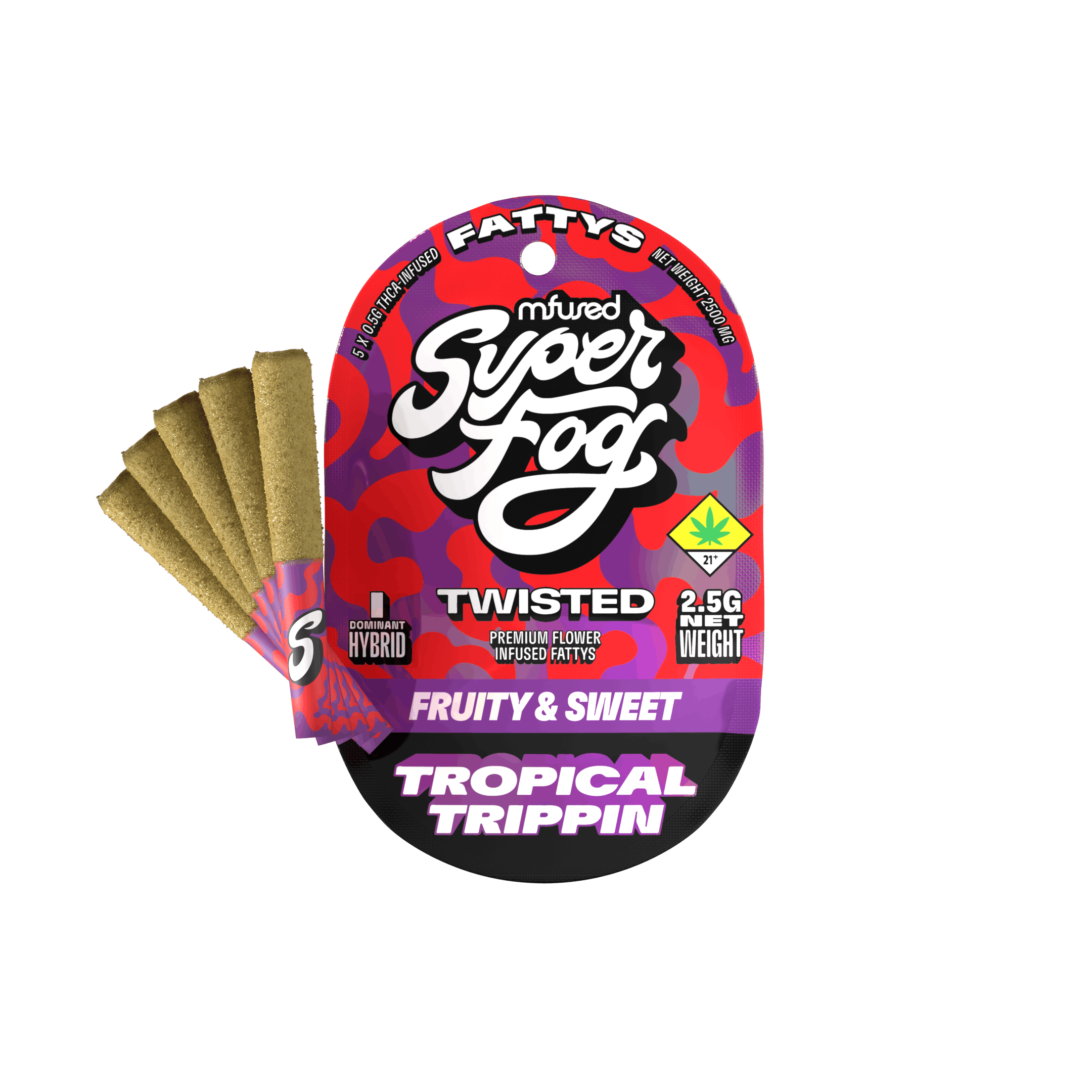 TWISTED Infused Fattys 5pk - Tropical Trippin 1 TWISTED Infused Fattys 5pk - Tropical Trippin