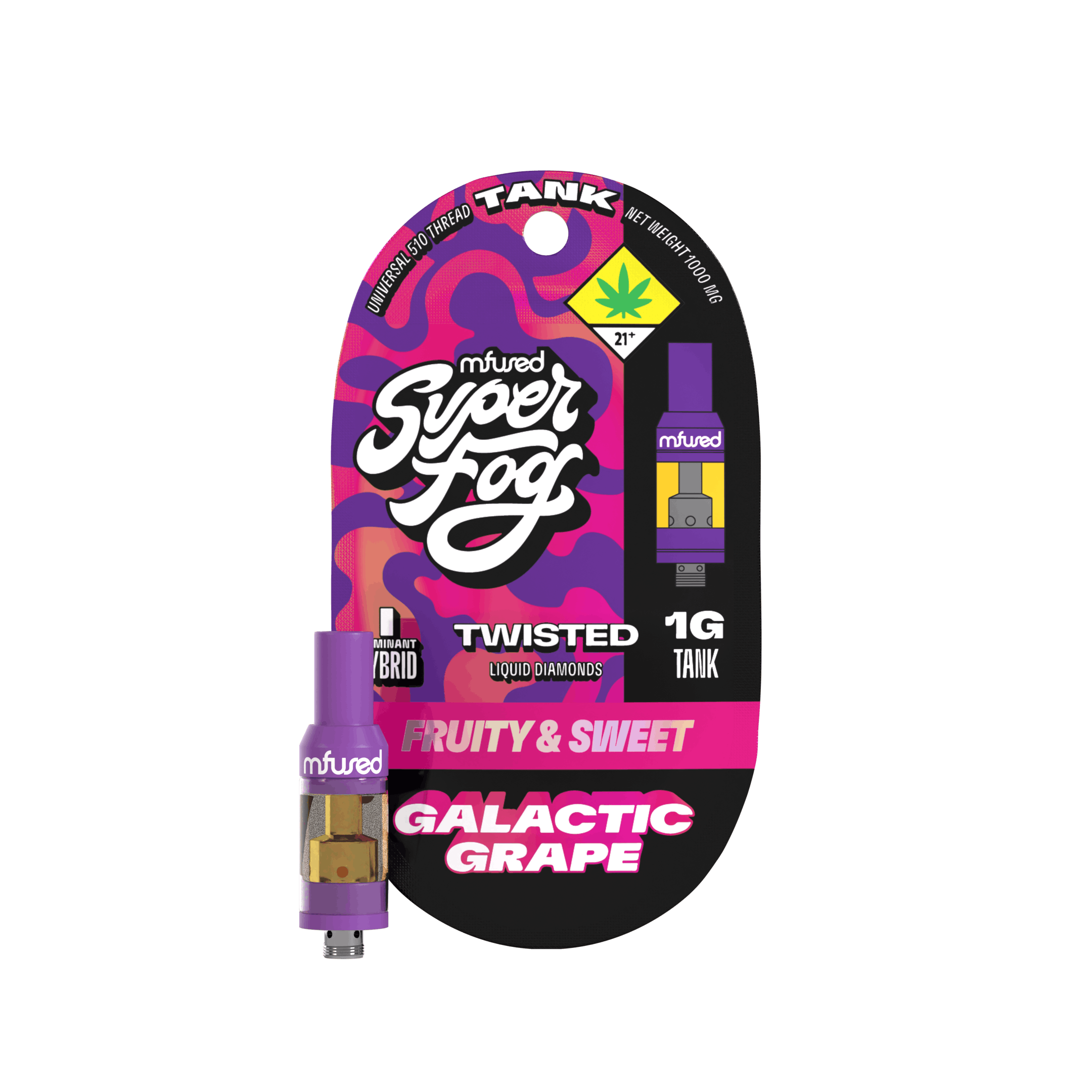 TWISTED Liquid Diamonds 1g Tank - Galactic Grape 2 TWISTED Liquid Diamonds 1g Tank - Galactic Grape