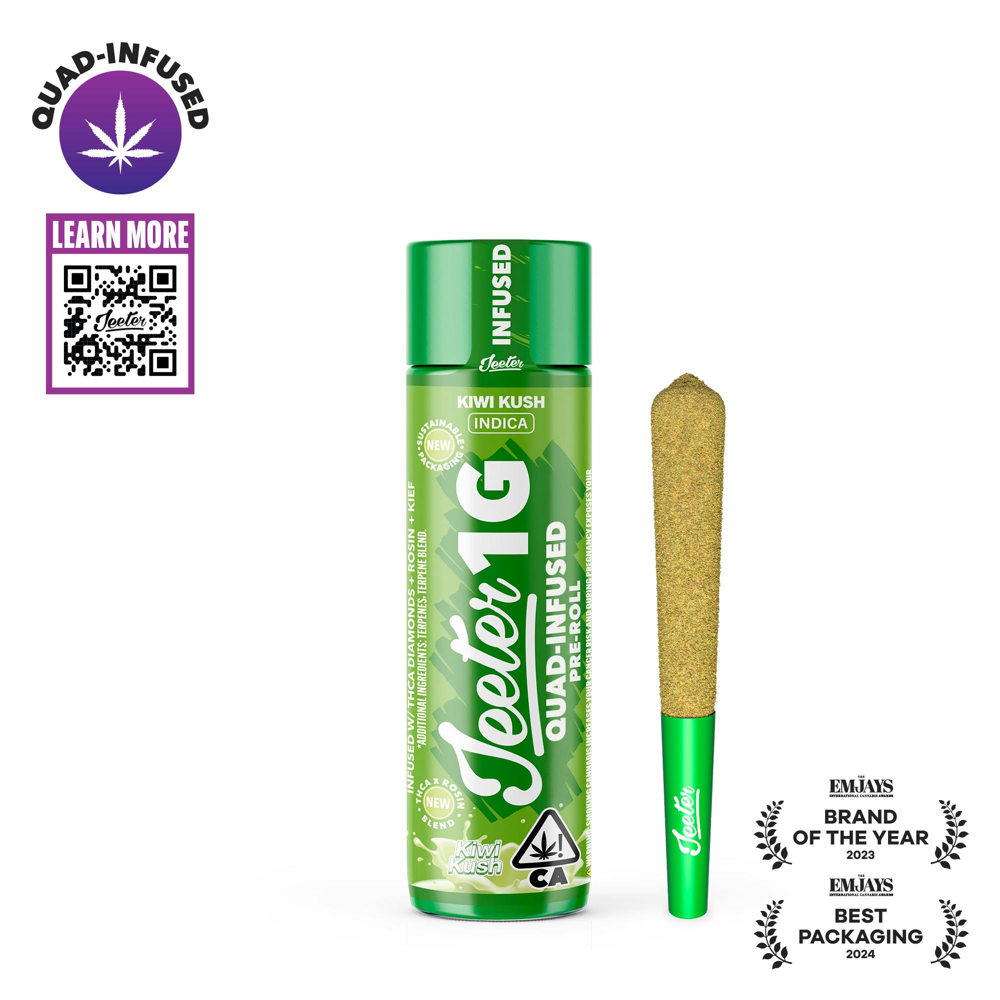 Jeeter Joint | Quad-Infused - Kiwi Kush 1 Jeeter Joint | Quad-Infused - Kiwi Kush