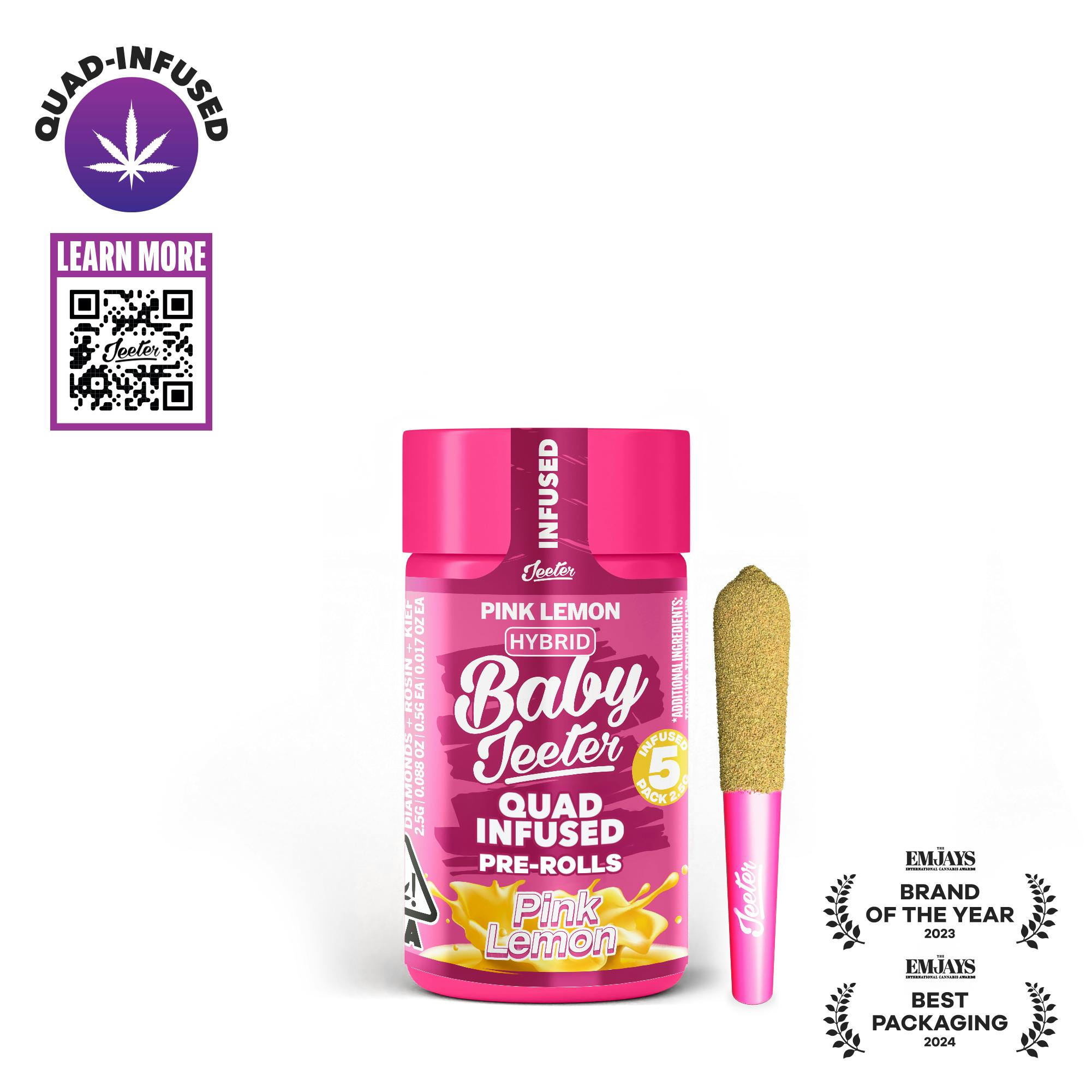 Baby Jeeter | Quad-Infused - Pink Lemon 1 Baby Jeeter | Quad-Infused - Pink Lemon