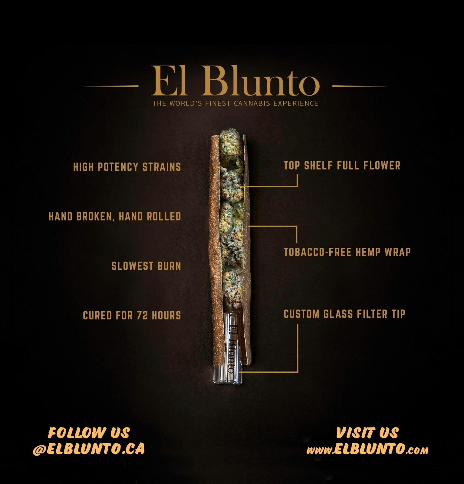 El Bluntito 4-Pack Diamond Infused - Tiffany & OG - 4 x .85G [Mini Blunt]