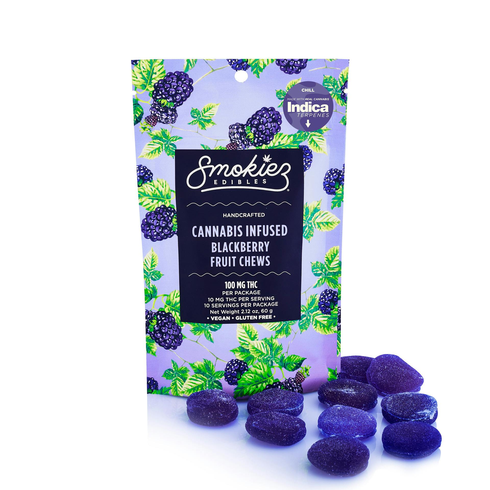 Blackberry INDICA 100mg THC Fruit Chews - AZ