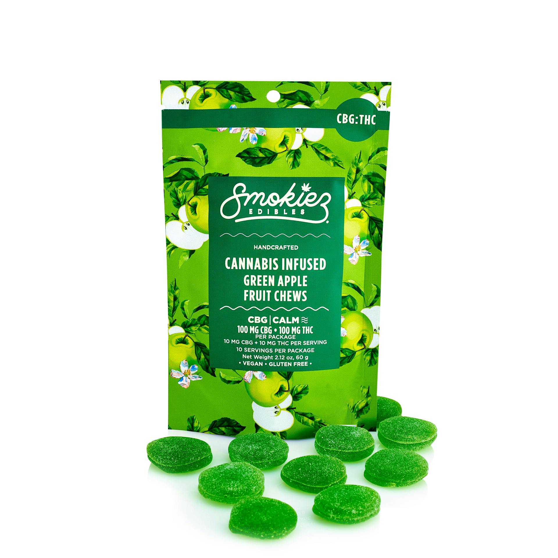 Green Apple CBG:THC 1:1 THC Fruit Chews - AZ 1 Green Apple CBG:THC 1:1 THC Fruit Chews - AZ