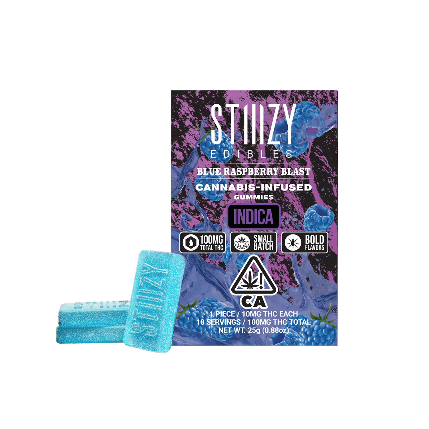 - BLUE RASPBERRY BLAST - Gummies 100mg THC Edibles