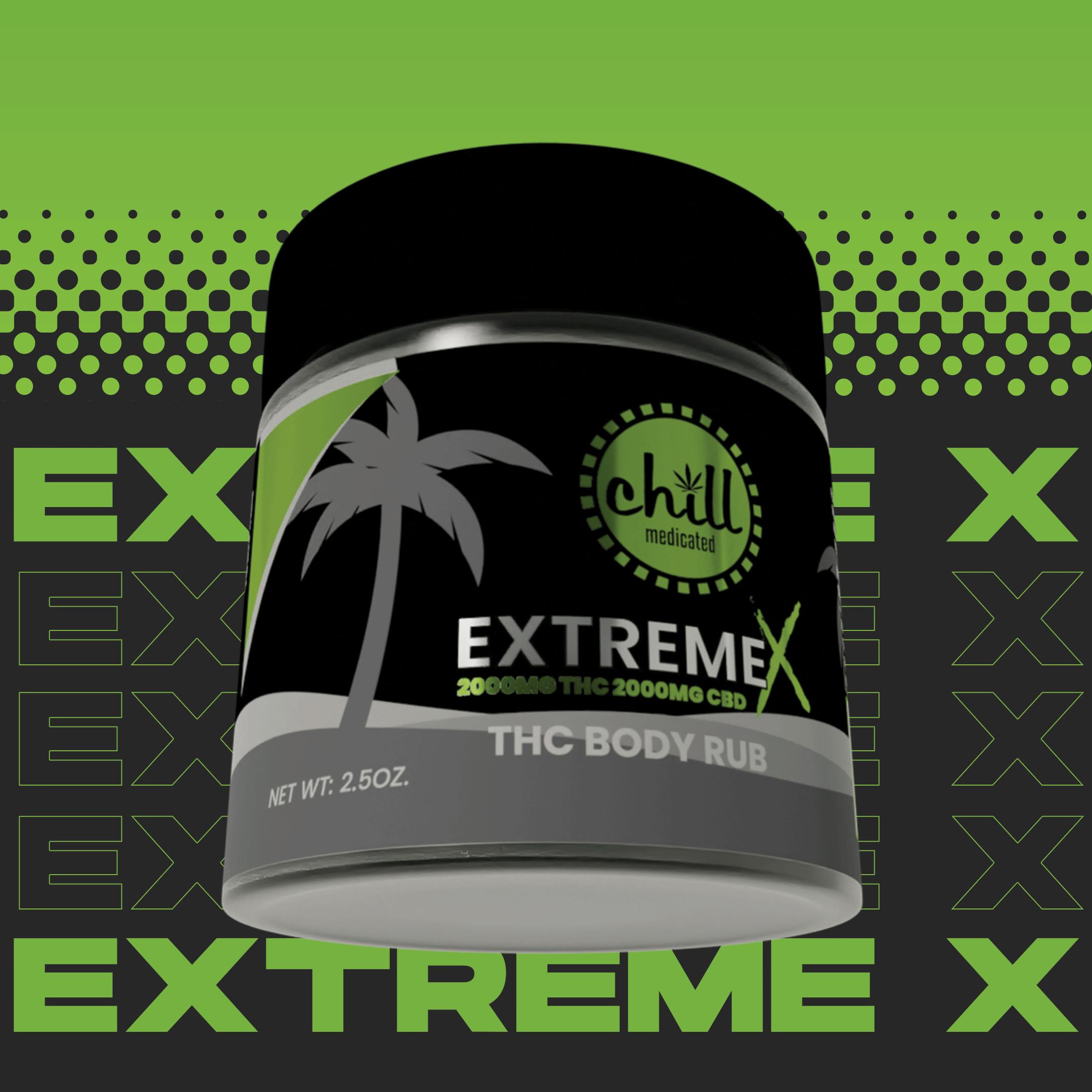 2000 THC : 2000mg CBD | Extreme Medicated Body Rub | Chill Medicated | REC