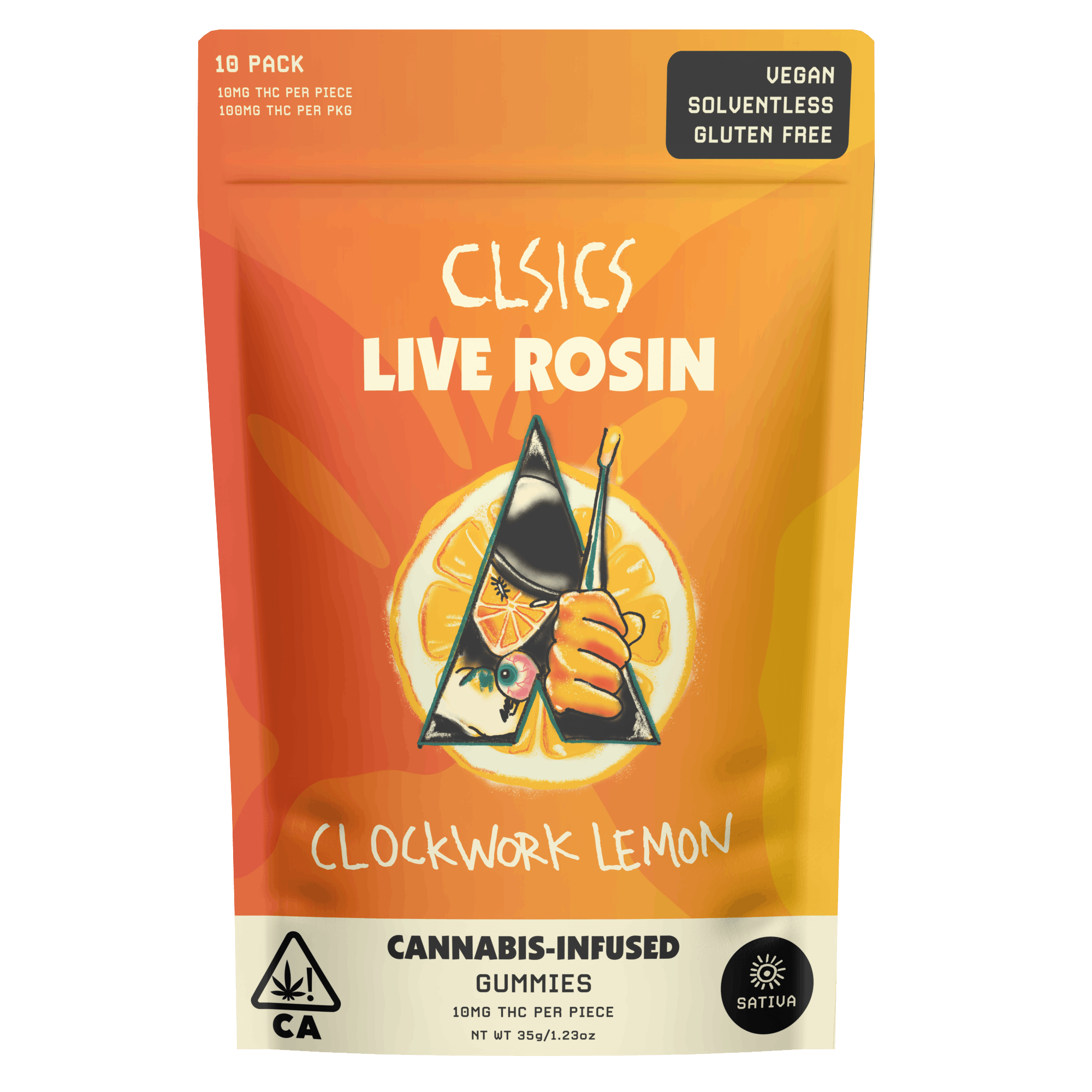 Clockwork Lemon - 10Pk GUMMIES LIVE ROSIN INFUSED
