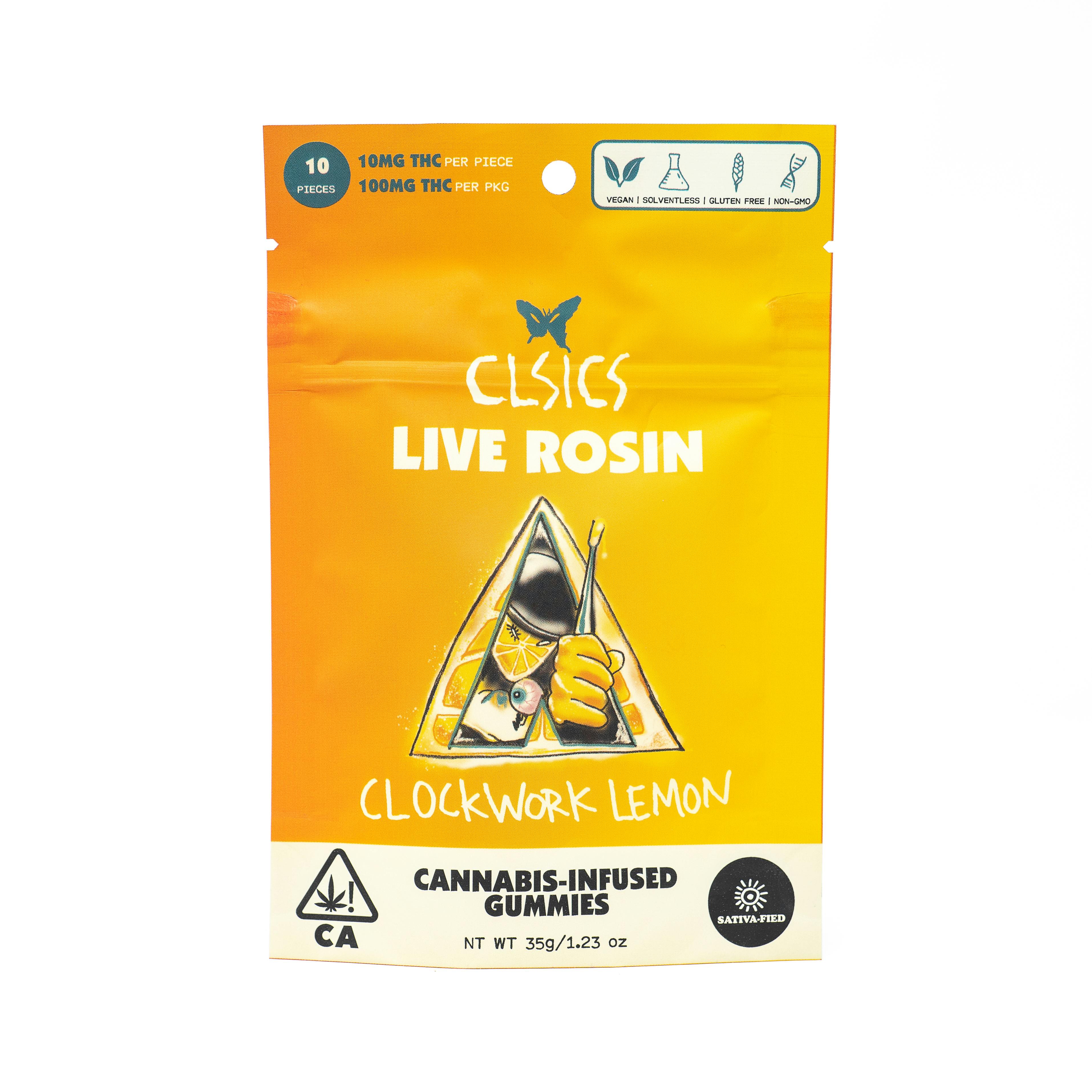 Clockwork Lemon - 10Pk GUMMIES LIVE ROSIN INFUSED