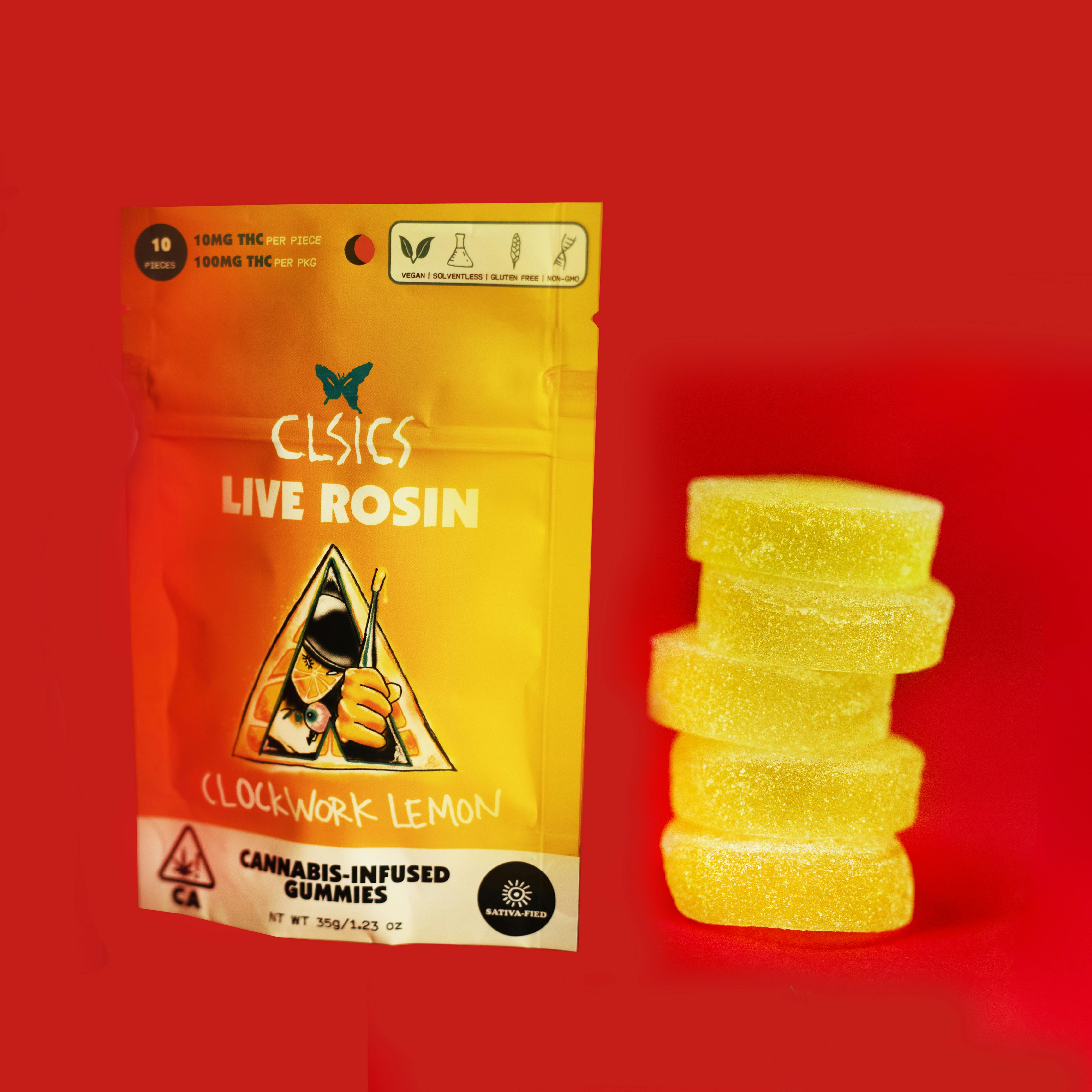 Clockwork Lemon - 10Pk GUMMIES LIVE ROSIN INFUSED