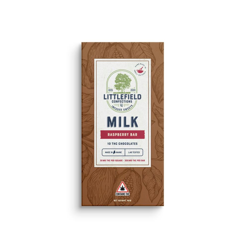 Raspberry Milk Chocolate THC Bar 30mg/pc 300mg Total