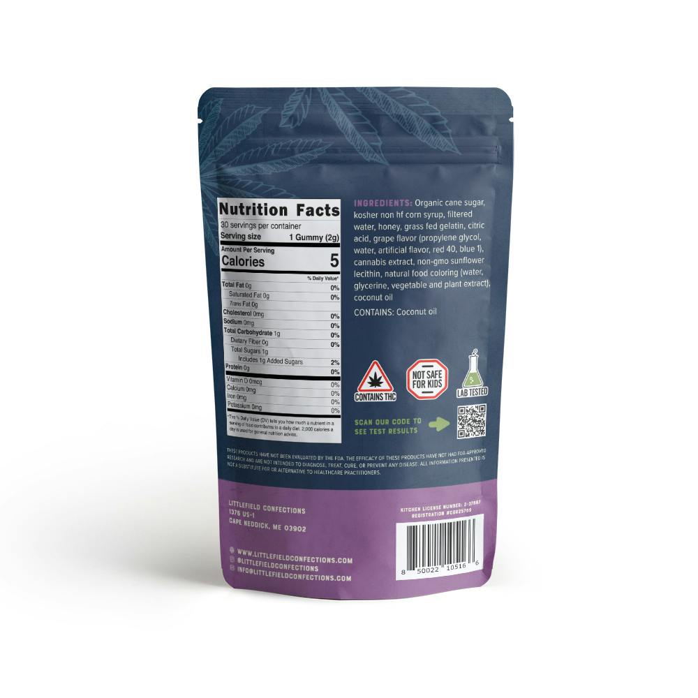Grape THC Gummies 10mg/pc 300mg Total