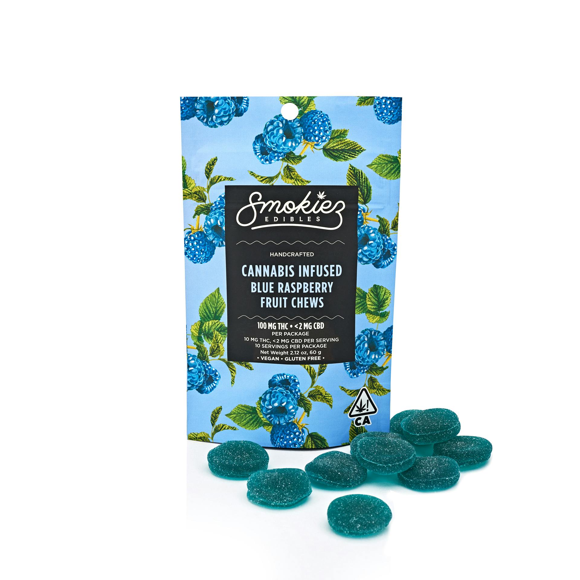 Smokiez Blue Raspberry Fruit Chews - CA 1 Smokiez Blue Raspberry Fruit Chews - CA