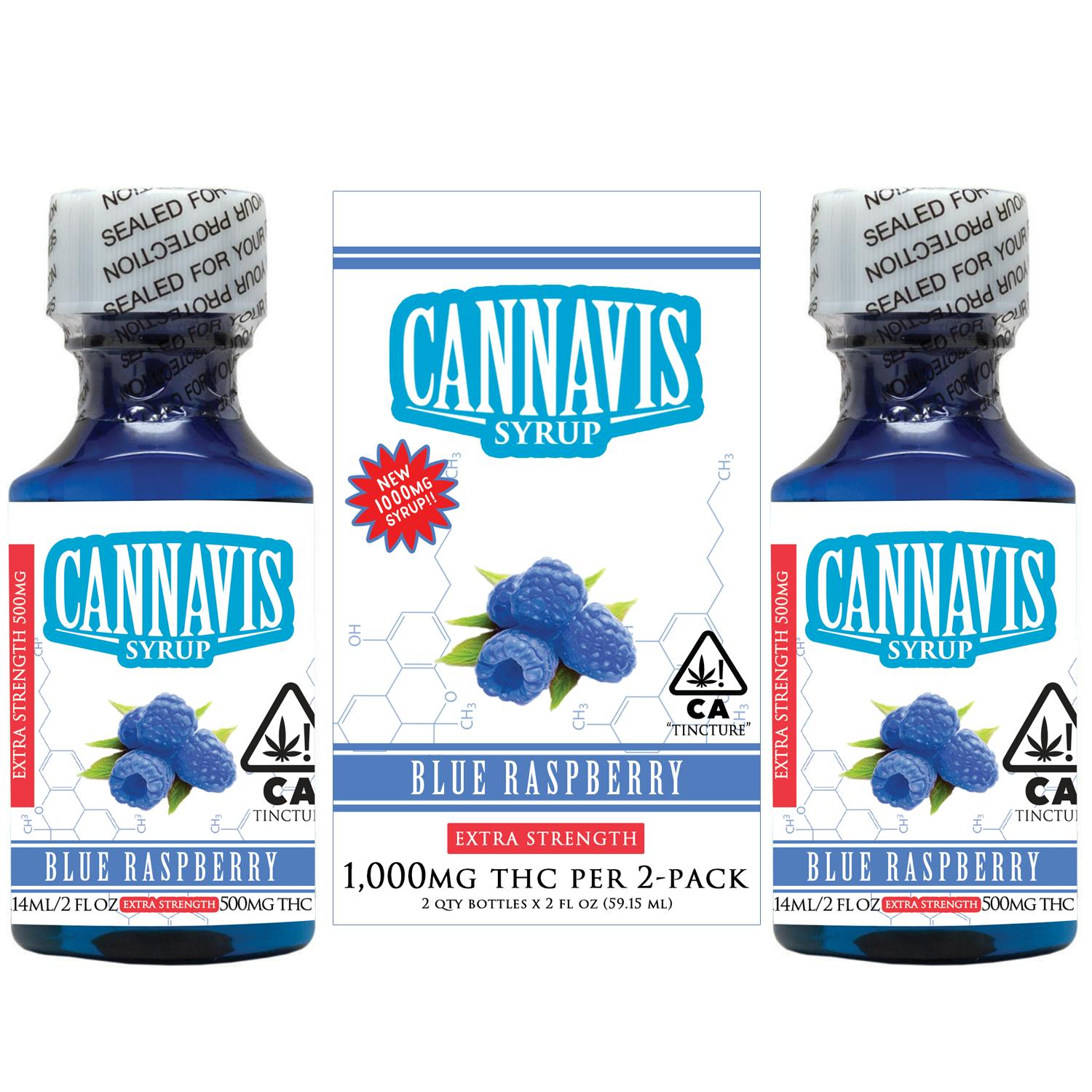 1,000MG Blue Raspberry Syrup Tincture Box (2pk)