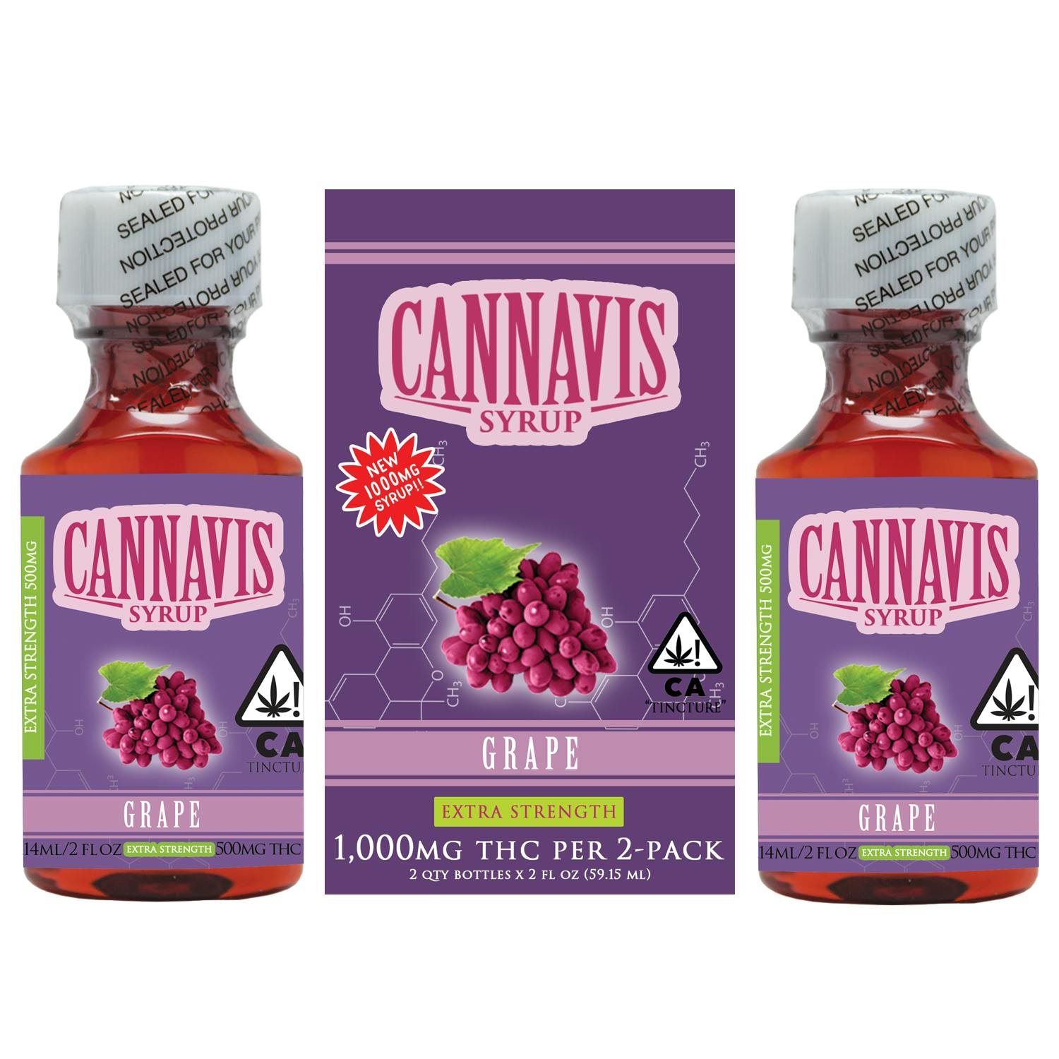 1,000MG Grape Syrup Tincture Box (2pk)