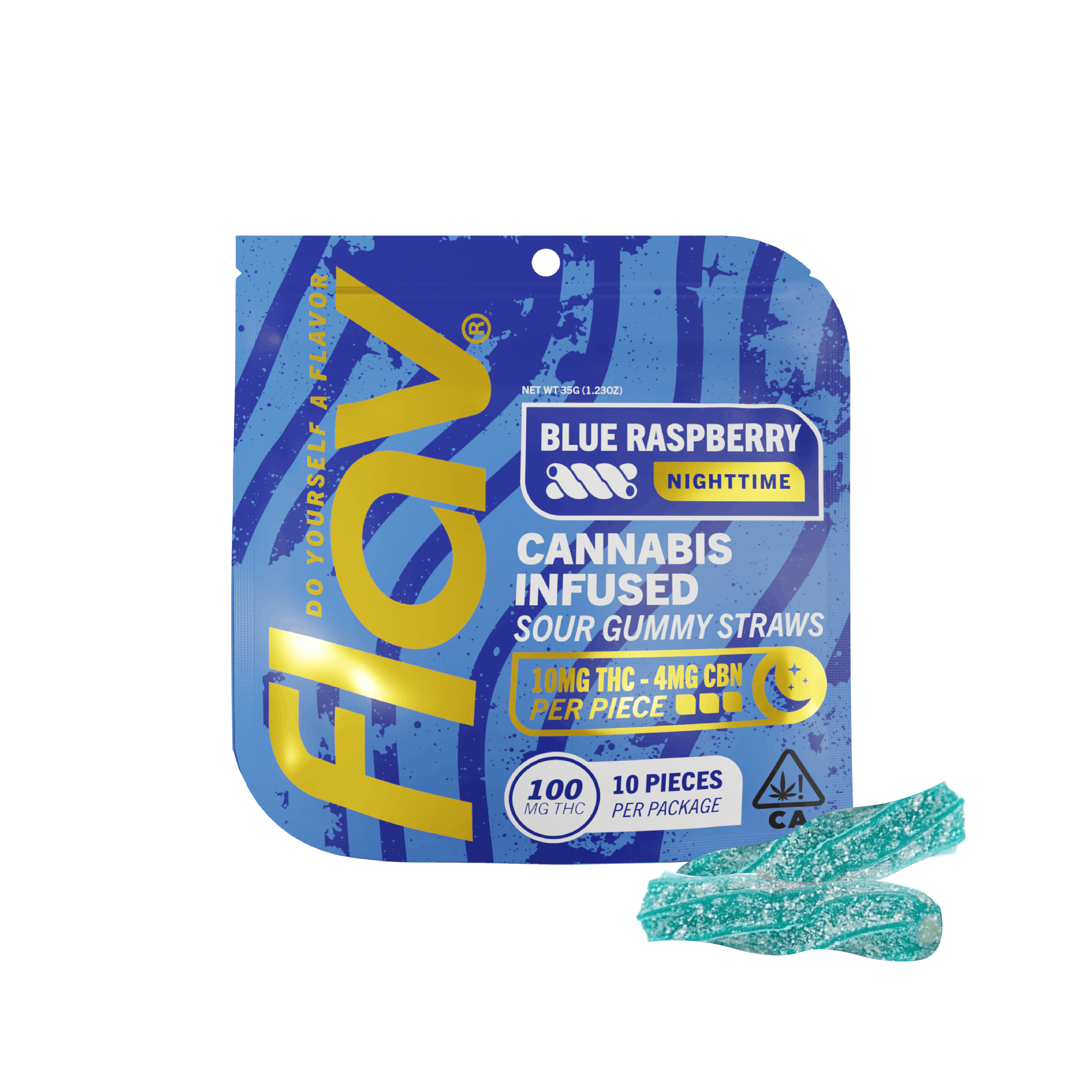 Blue Raspberry - Nighttime Gummy Straws - 100mg