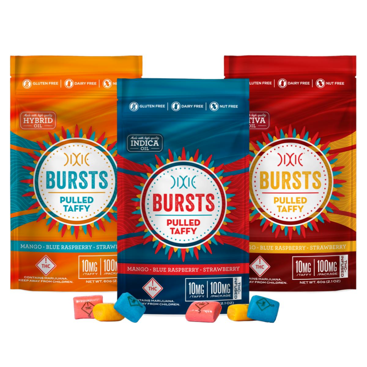 Bursts Pulled Taffy - Sativa