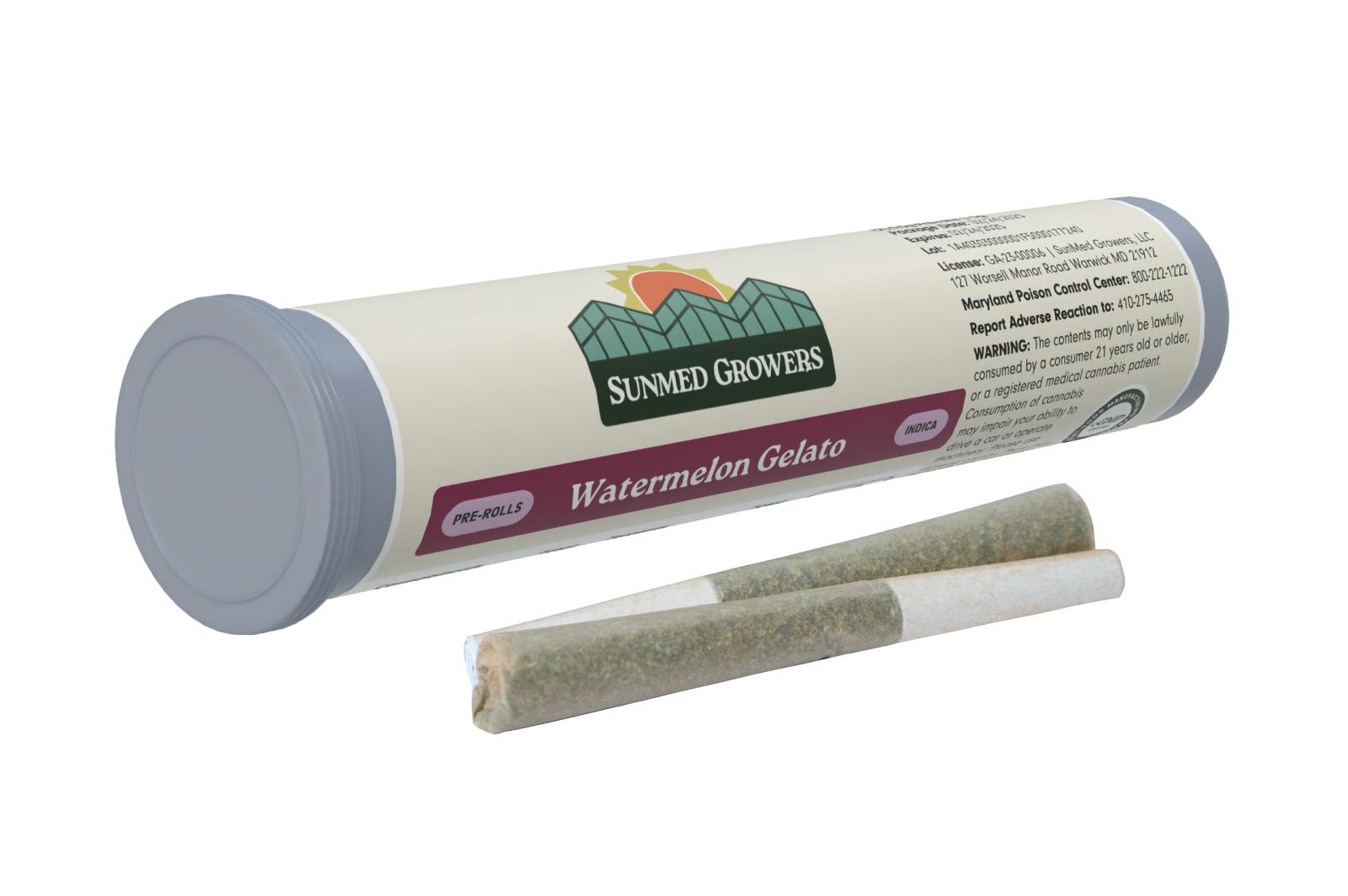 Watermelon Gelato Pre Roll 0.5g/2 Pack 1 Watermelon Gelato Pre Roll 0.5g/2 Pack