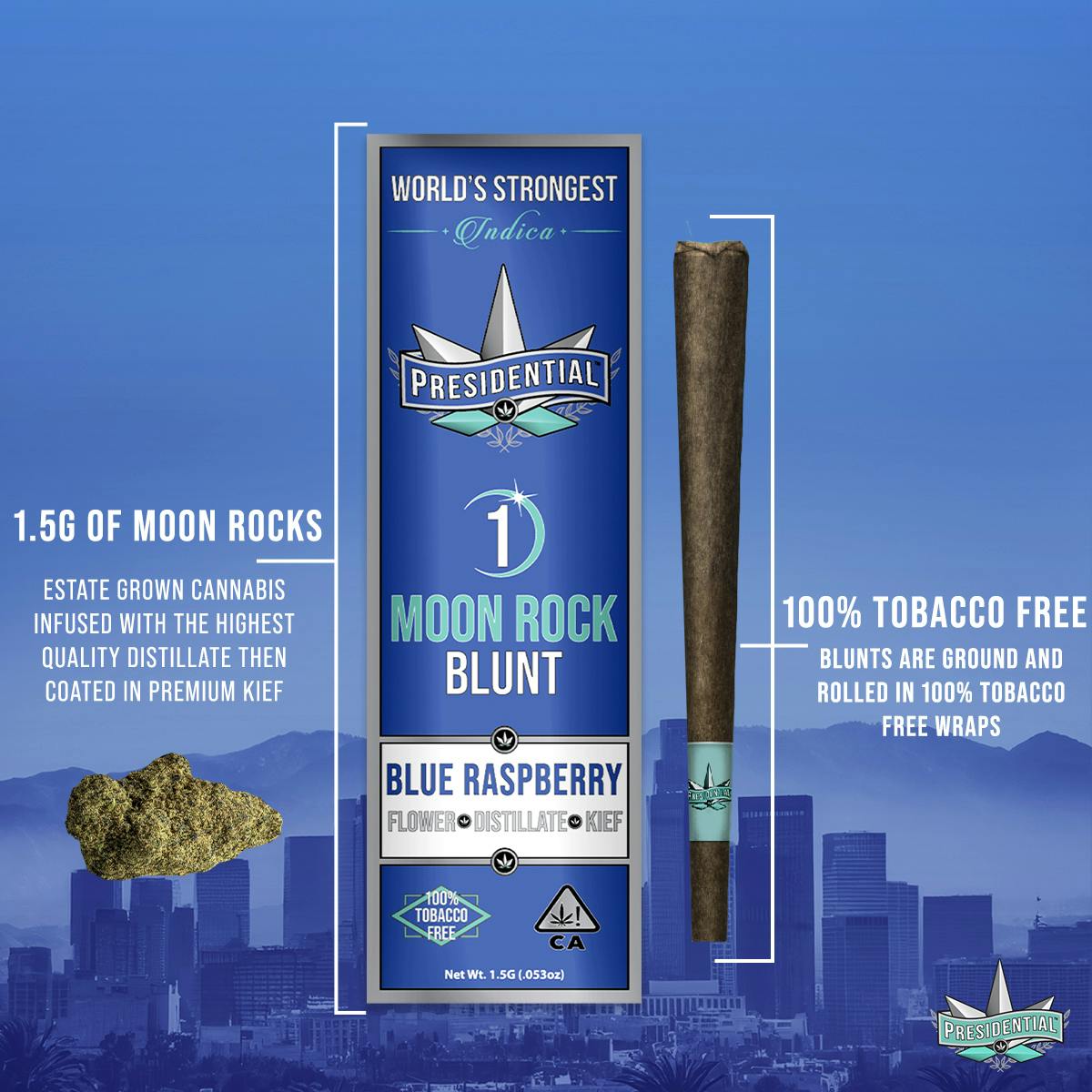 Presidential Moon Rock Blunt - Blue Raspberry (1.5g)
