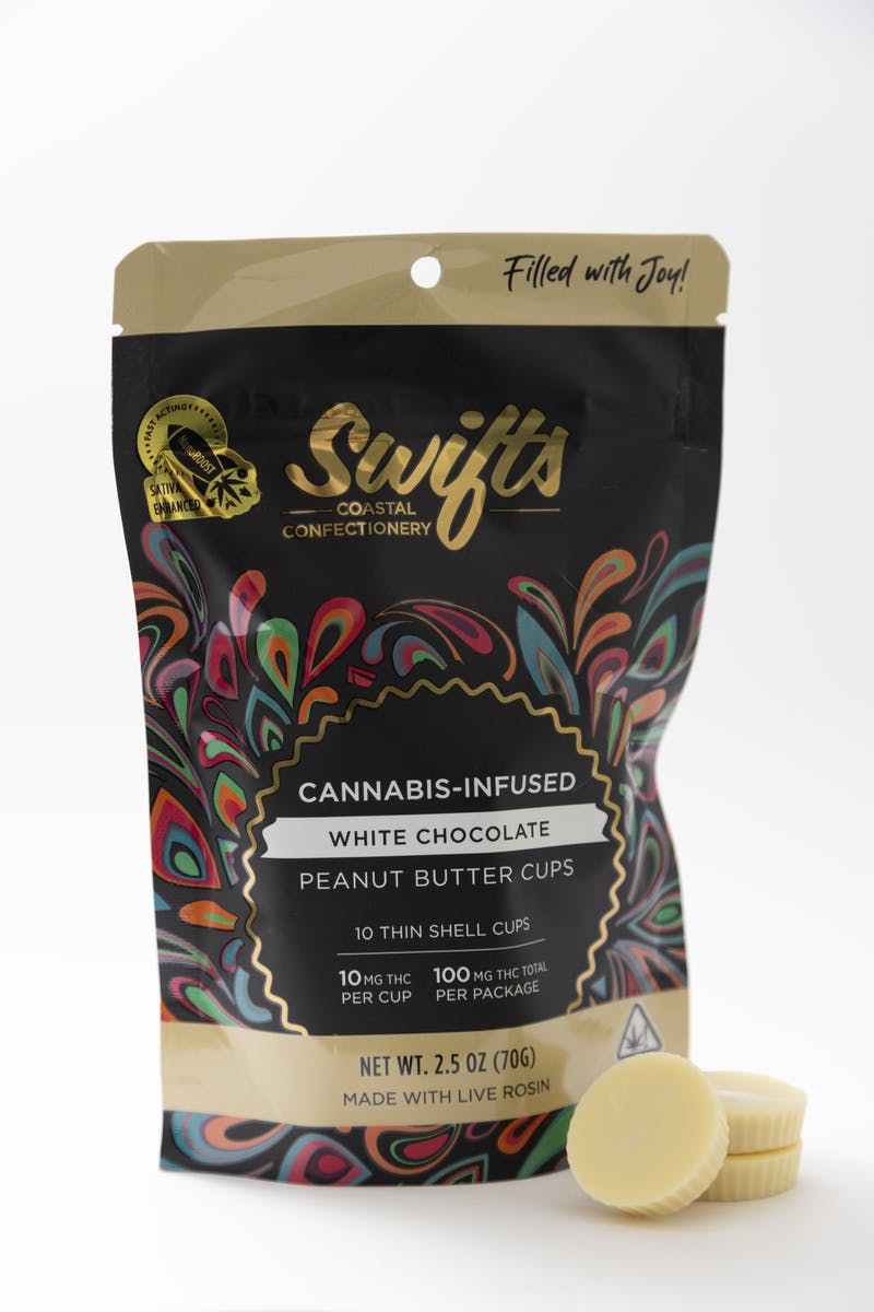 Swifts Peanut Butter Cups White Chocolate - 100MG - ROSIN - Sativa