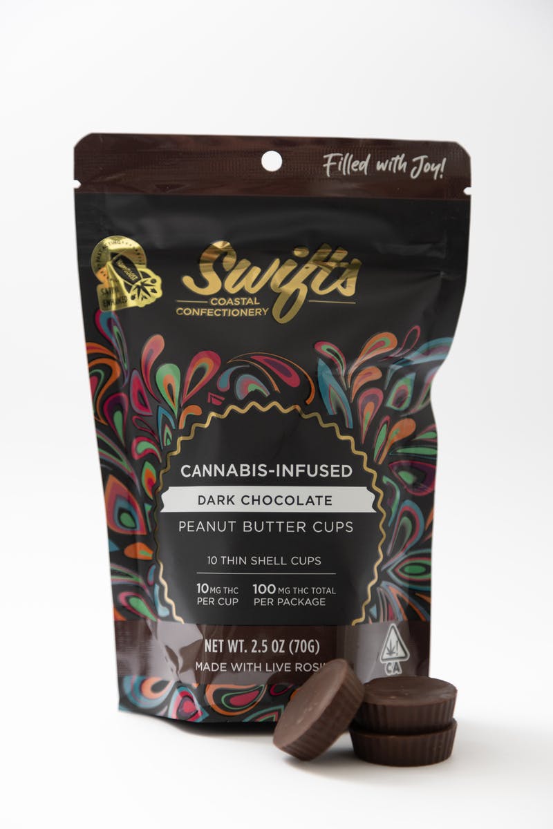 Swifts Peanut Butter Cups Dark Chocolate - 100MG - ROSIN - Indica