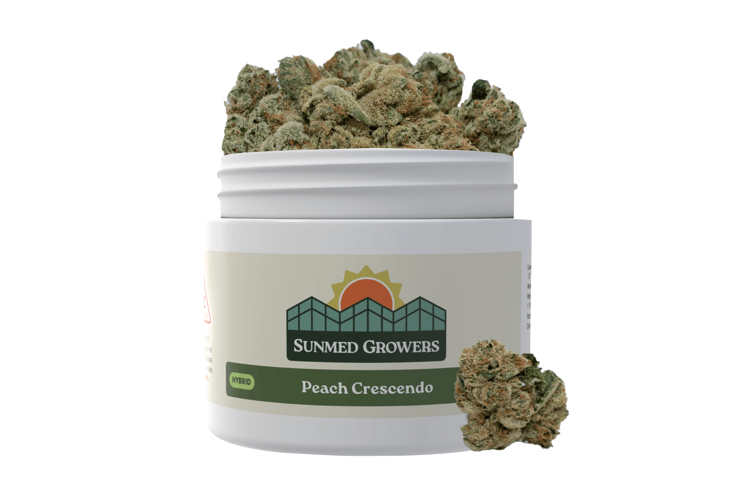 Peach Crescendo Flower (7g) 1 Peach Crescendo Flower (7g)